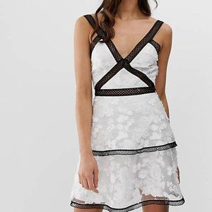 ASOS DESIGN Tall mini dress floral embroidered broderie